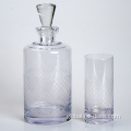 Crystal Wine Decanter clear glass whiskey decanter set with glasses Factory